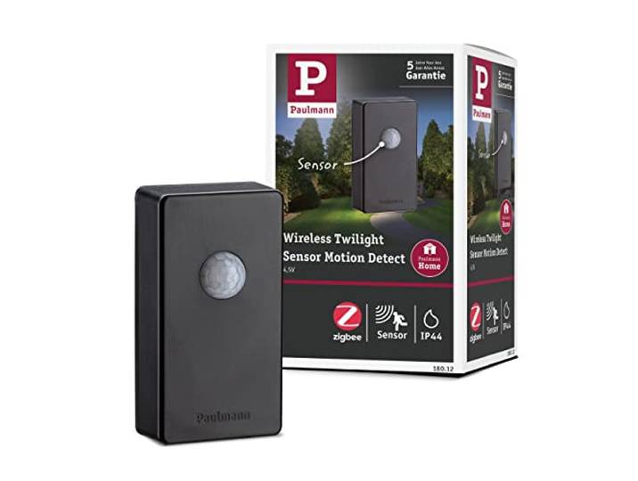Paulmann 18012 Zigbee Dämmerungssensor/Bewegungsmelder IP44 anthrazit Plug & Shine Zigbee Funksteuerung