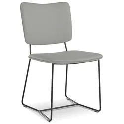 bert plantagie Stuhl Kiko K11 Leder Grau Hellgrau