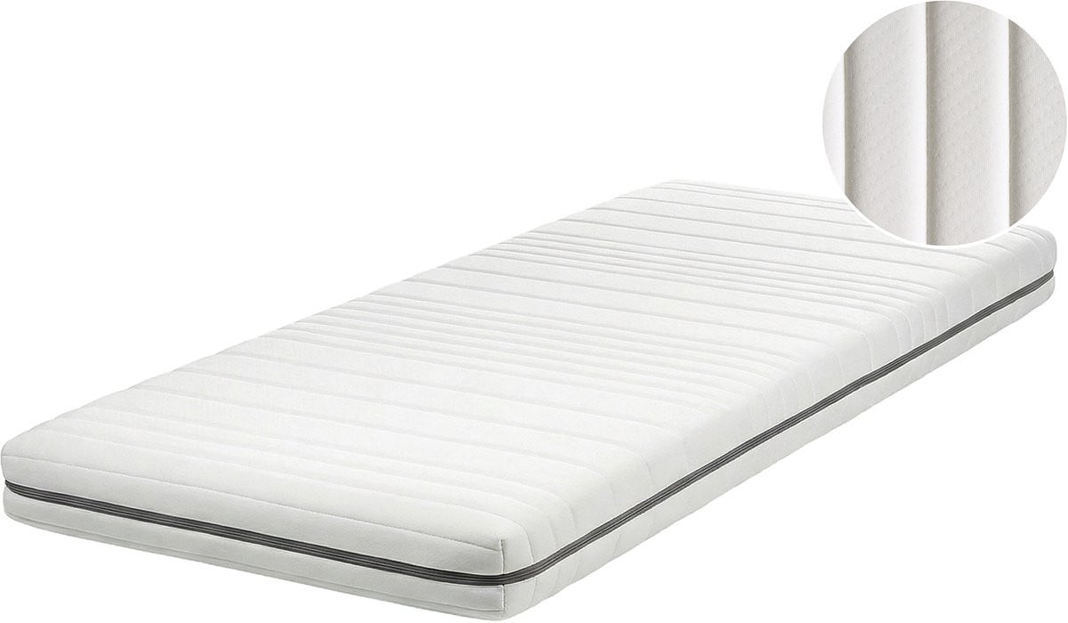 Beliani Enchant Schuimmatras - Wit - 90 x 200 cm