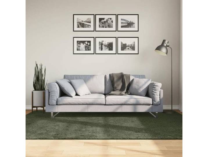 Tapis-Tapis de salon-Tapis Chambre HUARTE à poils courts doux lavable vert forêt 160x230 cm 438537