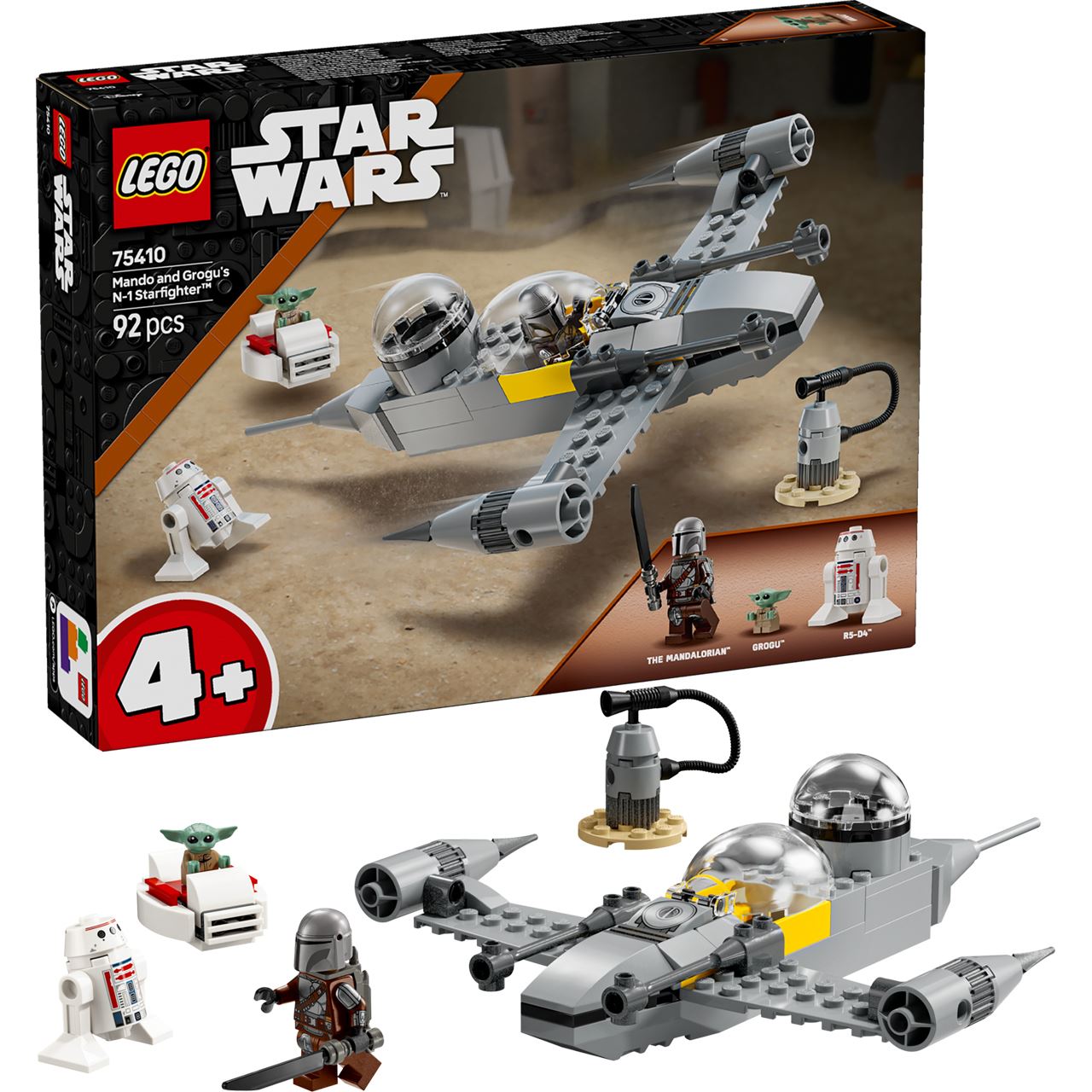 LEGO Star Wars 75410 Mandos und Grogus N-1 Starfighter, The Mandalorian