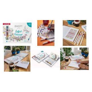 Uni-ball Fineliner EMOTT, 16er Karton-Etui pigmentierte Tinte auf Wasserbasis, dokumentenecht, starke (16x) (CF EMOTT/16 001)