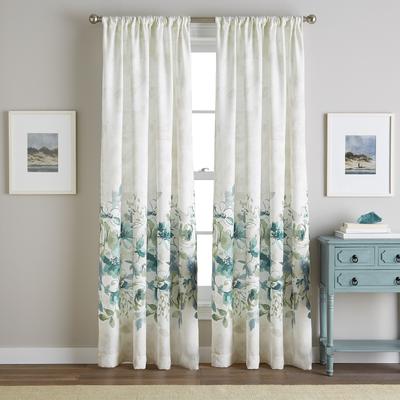 CHF Industries Watercolor Floral Flip Over Rod Pocket Single Curtain Panel