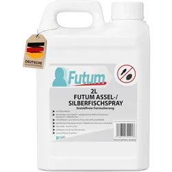 FUTUM 2L Silberfischspray / Asselspray bekämpft Insekten, Eier, Larven, Insektenspray ohne Biozide auf Wasserbasis,  Sofortwirkung ohne Flecken