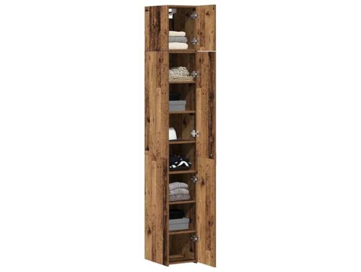 vidaXL Lagerschrank mit Regalen Altholz 30 x 42,5 x 225 cm Deze opbergoplossing biedt veel ruimte om je spullen op te bergen Echt een topkeuze voor in de woonkamer,
