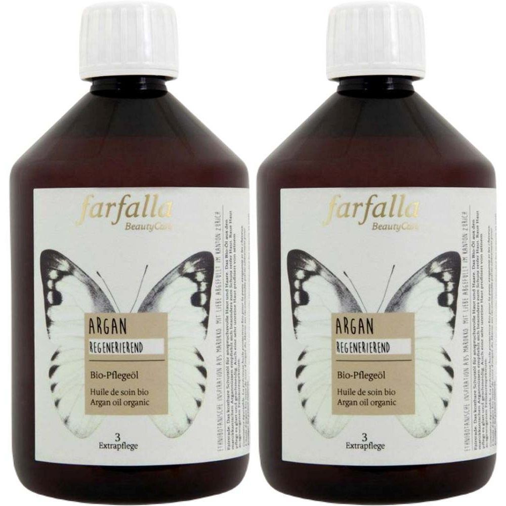 Farfalla Bio-Pflegeöl Argan 500 ml x2 2x500 Hautöl