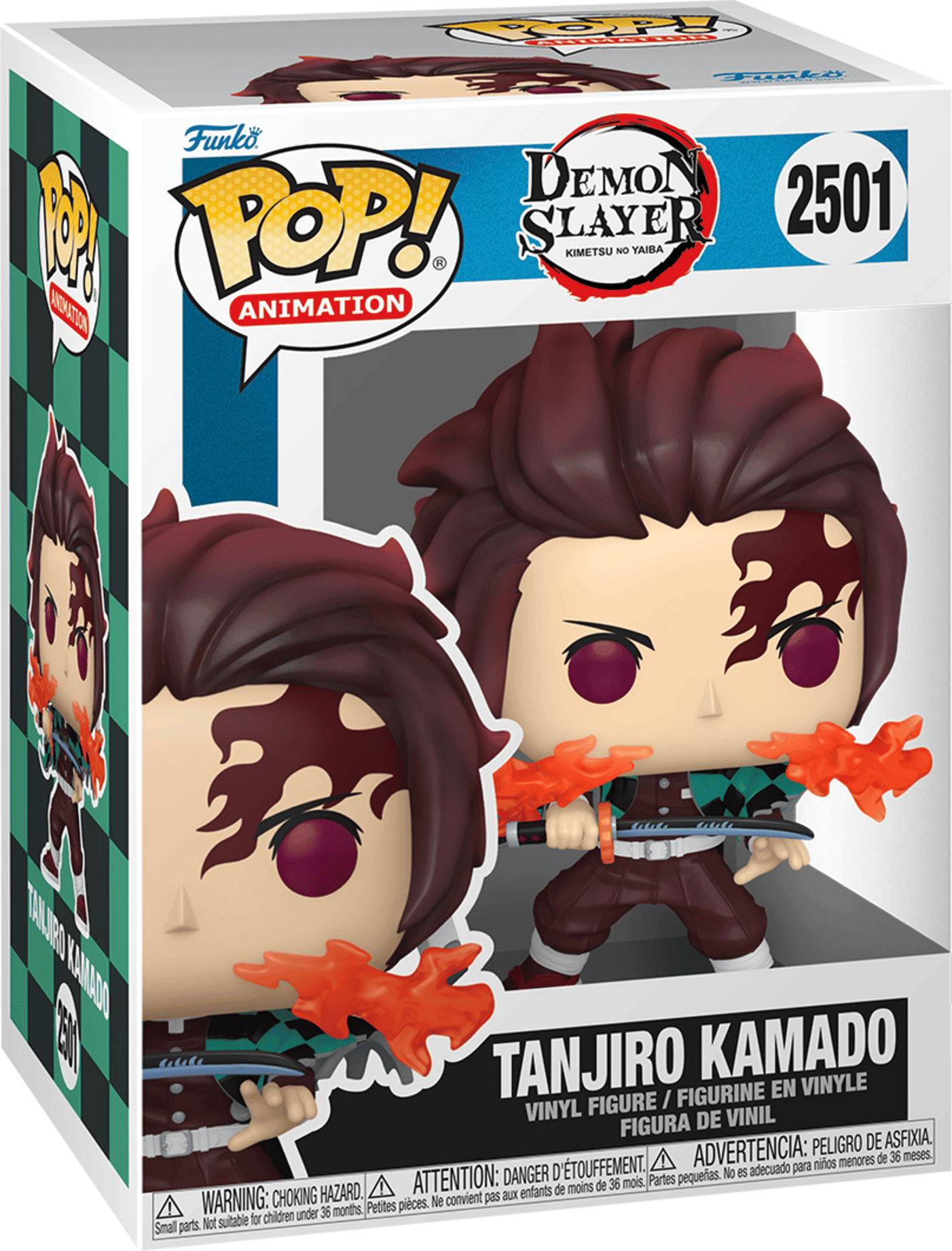 Funko Pop! Animation Demon Slayer Tanjiro Kamado Vinyl Figure #867, Anime Collectible, Green-and-Black Checkered Haori, Demon Slayer: Kimetsu no Yaiba
