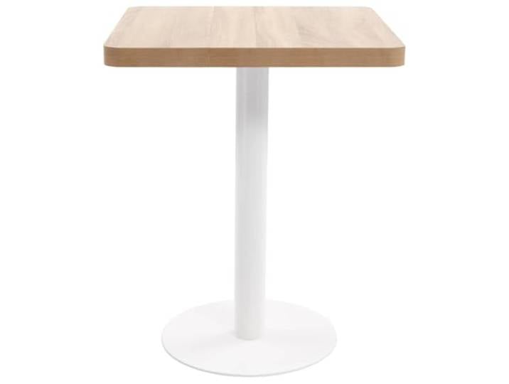 KGHERMDF Bistrotisch Hellbraun 60x60 cm MDF Stahlgestell, Pflegeleicht, Für Cafe Restaurant Zuhause, Einfacher Aufbau