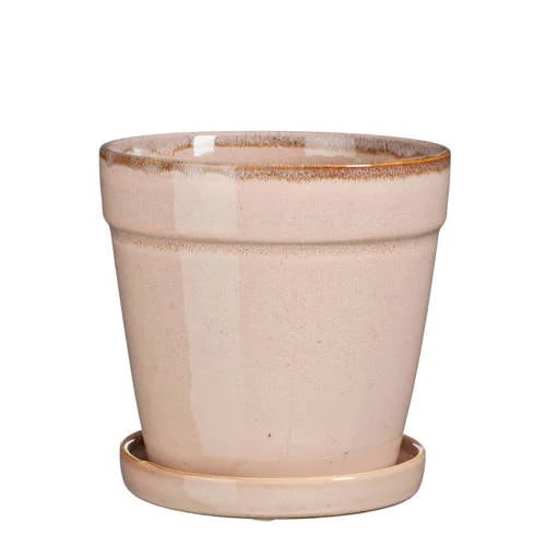 Mica Decorations bloempot met schotel Clint, Breedte: 17 cm, Diepte: 16,5 cm