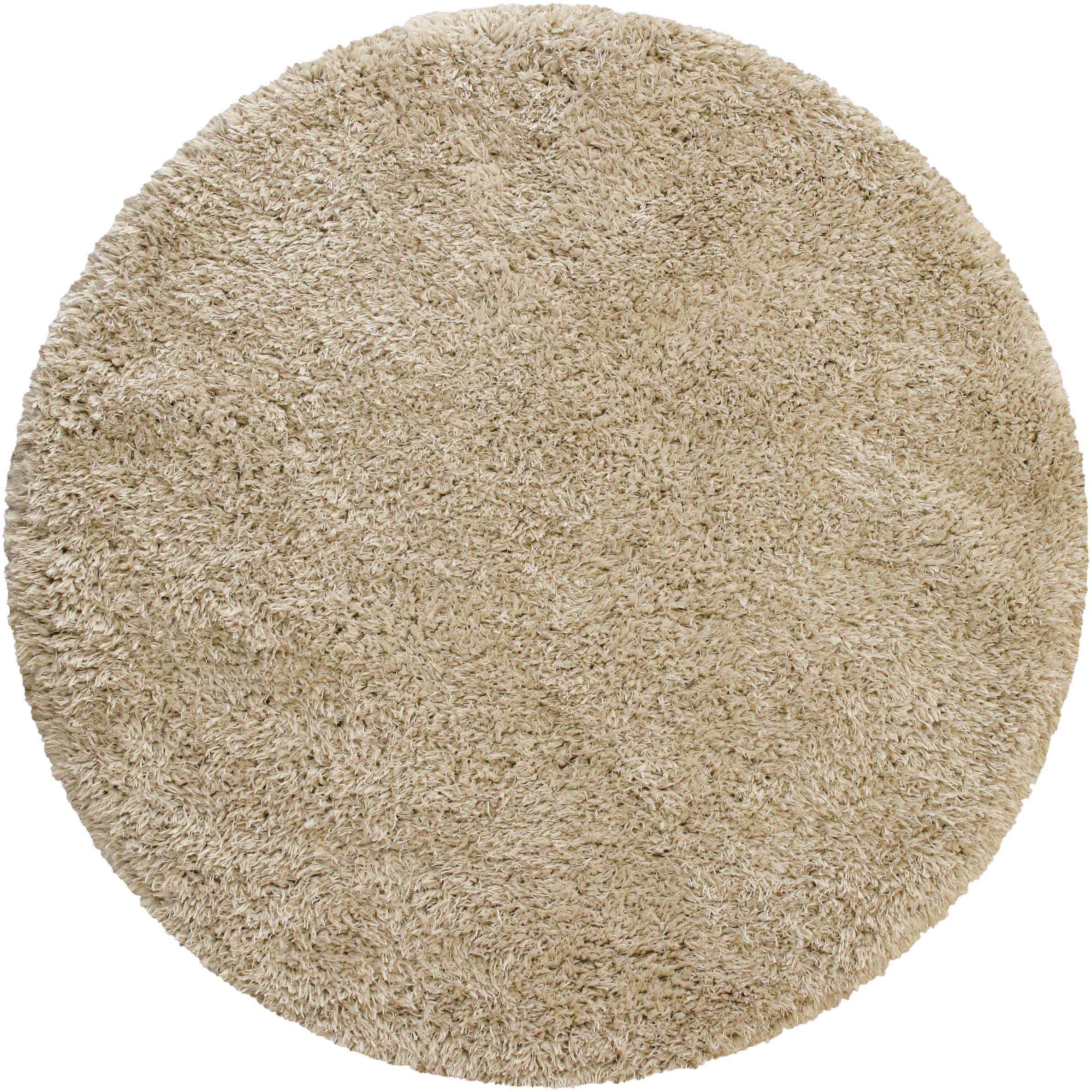 Hochflor-Teppich ESPRIT "YOGI ESP-096", beige (sand), H:50mm Ø:120cm, Polyester, Teppiche, Hochflor-Teppich, flauschiger weicher Flor, Wohnzimmer, Schlafzimmer sand Ø 120cm 1 Stk., 50mm, Ø 120cm