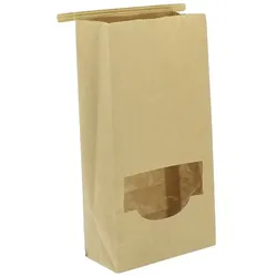 Greenuso MONOUSO - SOS-Kraftbeutel mit Verschluss und Fenster 12+6x23,5cm (1.000 Stück)