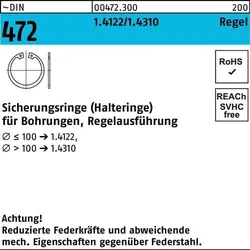 Sicherungsring DIN 472 32x 1,2 1.4122 Regelausf. 25 Stück