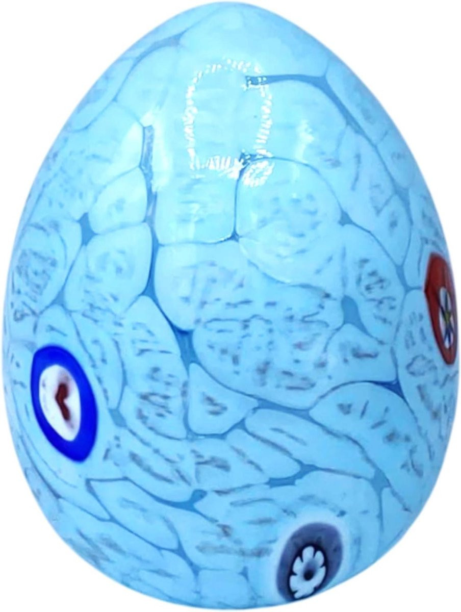 Handgemaakt Murrine Glazen Sculptuur - Gekleurd Murano Glas Object - Hoogte: 8 cm