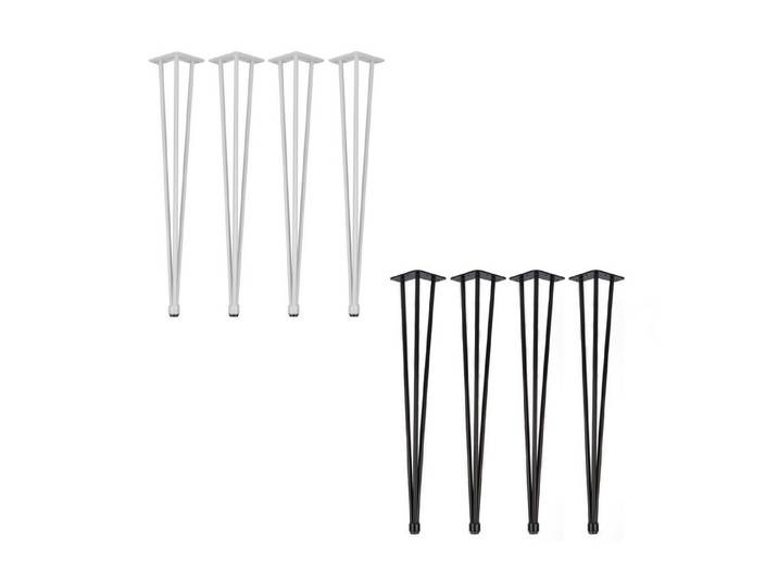 Natural Goods Berlin Tischbein HAIRPIN Legs Adjustable, Haarnadelbeine, höhenverstellbar, Sitzbank / Couchtisch, Schwarz