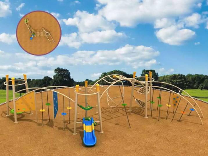 Xlmoebel Klettergerüst Holzkletterturm mit Rutsche und Kletterelementen für Kinder, (Spielplatz, 1-St., Spielplatz), Hergestellt in Europa