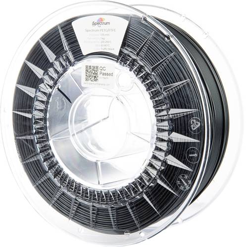 Spectrum Filaments 80742 PET-G/PTFE Filament PETG/PTFE chemisch beständig 1.75mm 1000g Traffic Black, Schwarz 1St.
