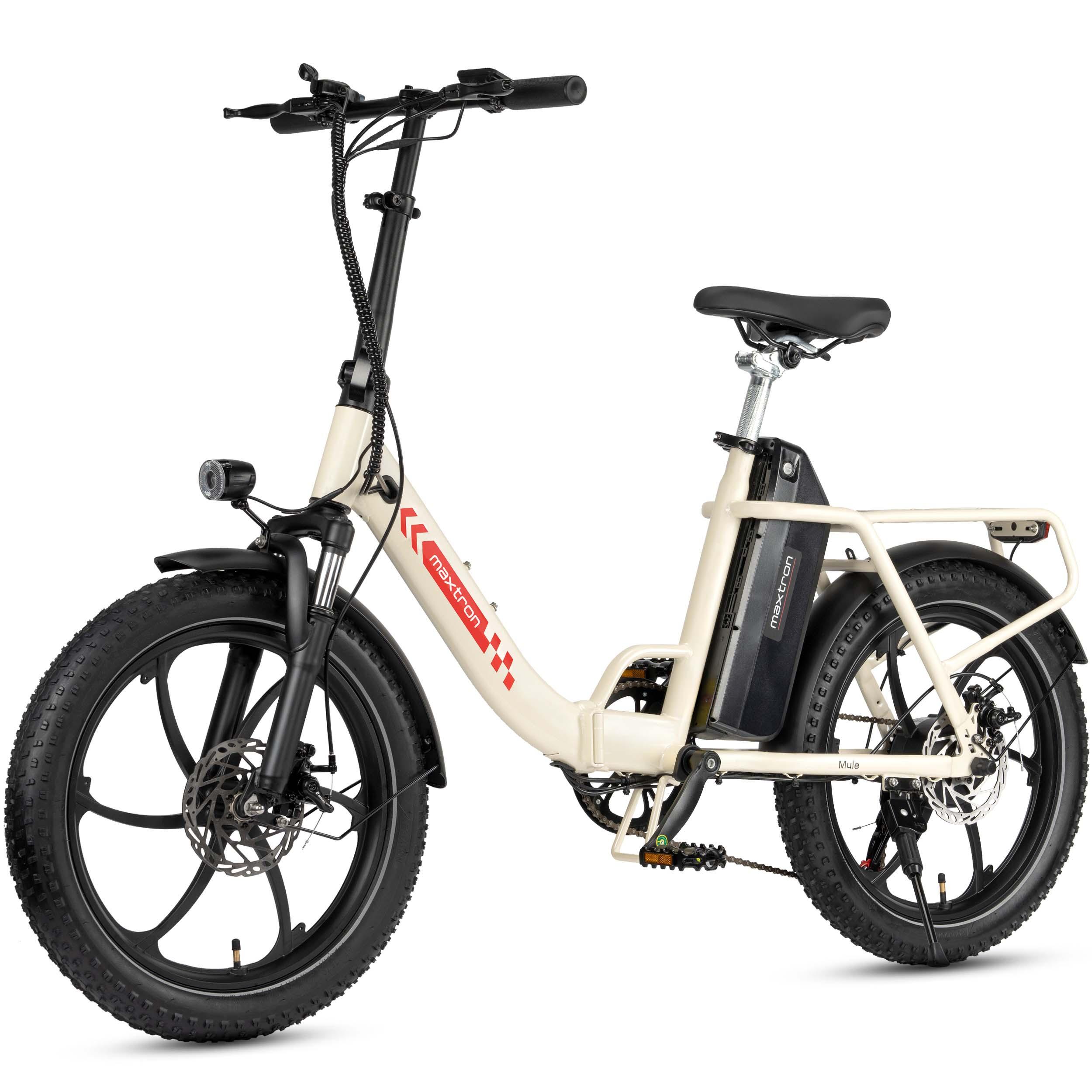 MULE faltbares Fatbike-Elektrofahrrad, 25 km/h, 48V 20Ah, bis zu 70 km Reichweite, 20 Zoll breite Reifen, mechanische Scheibenbremsen