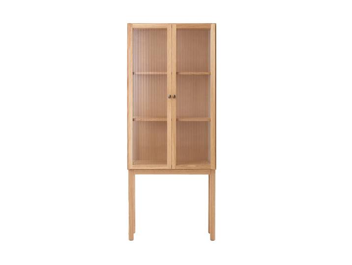 Audo Copenhagen Curiosity Schrank mit Glastüren 168 cm Oak