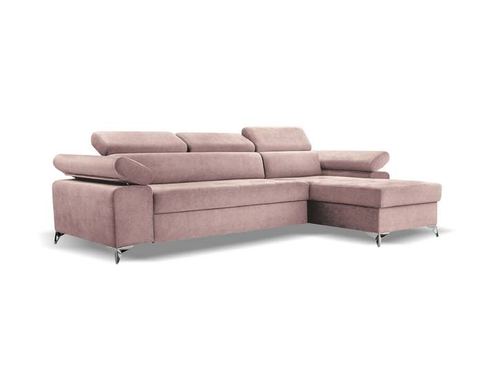 Ecksofa BARDI Rechts Rosa (Noel 07)