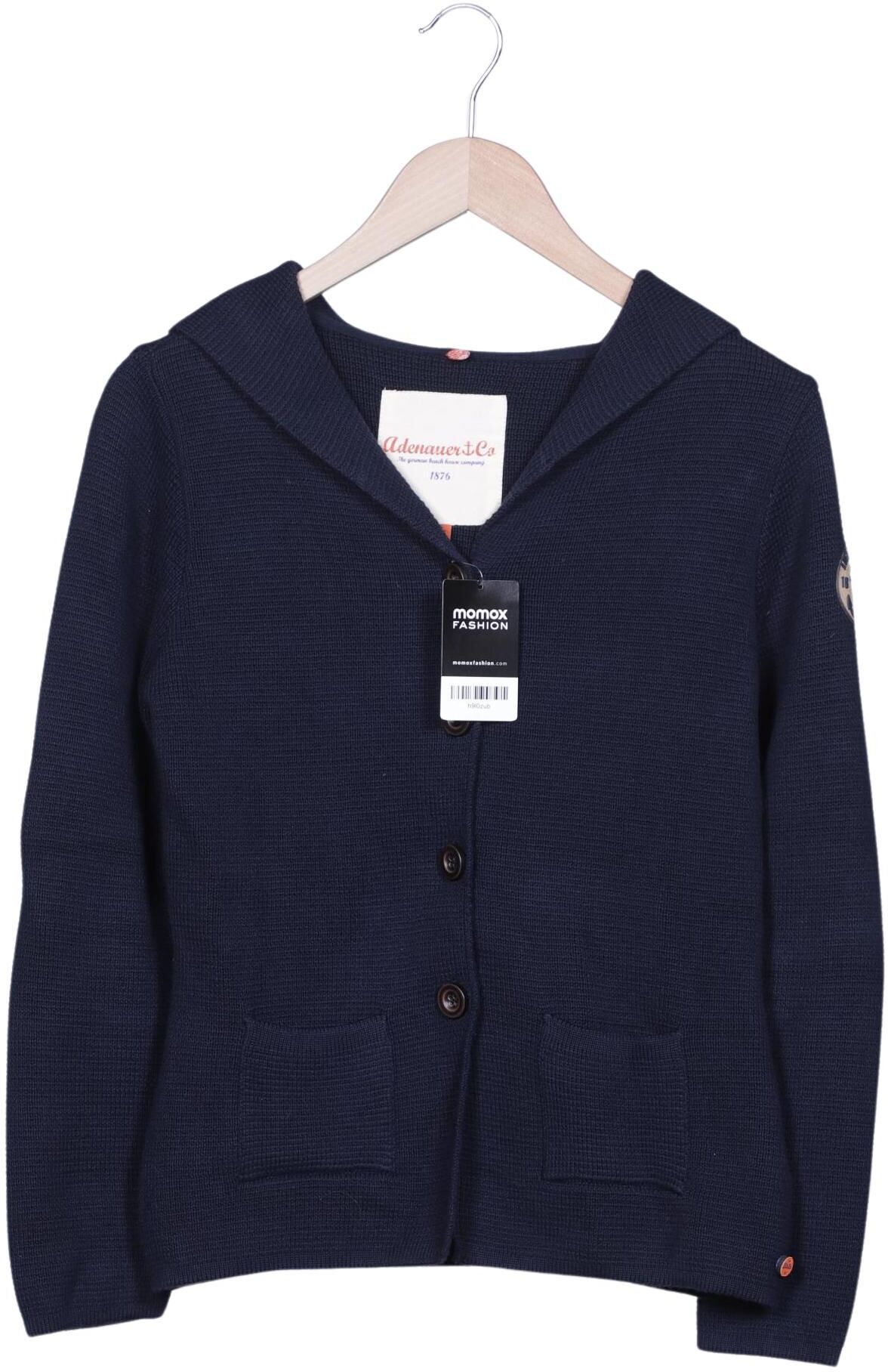 Adenauer & Co Damen Kapuzenpullover, Marineblau, Gr. XS, Baumwolle - Second Hand