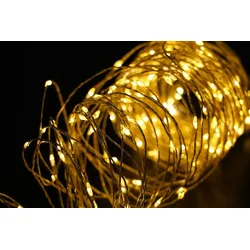 Modee | Weihnachtsbeleuchtung LED-Lichterkette | 5m | 100 Lichter | IP20 | Warmweißes Licht