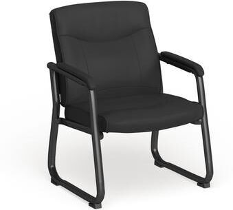 Lancaster Home Big & Tall Soft Leather Sled Base Executive Reception Chair