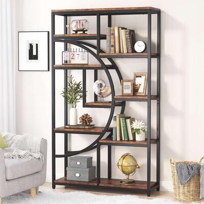 Envelor "Tribesigns Freestanding Bookshelf, 68.9"" Etagere Bookcase with 9 Open Shelves"