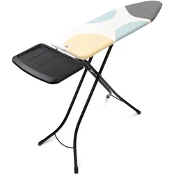 Brabantia Bügeltisch Spring Bubbles mit Dampfstationsablage, Bügelbrett, Blau, Mehrfarbig, Weiss, Gelb, Grau