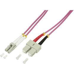LogiLink FP4LS01 Glasfaser LWL Anschlusskabel 1.00 m Violett 50/125 µ Multimode OM4