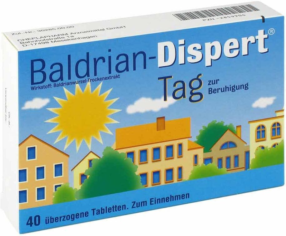 Baldrian-Dispert Tag zur Beruhigung