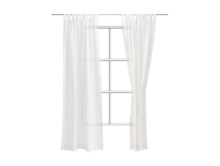 Vorhang URBANARA Tolosa , weiss (alt weiß), B:140cm H:245cm, Baumwolle, Leinen, Gardinen, Vorhang
