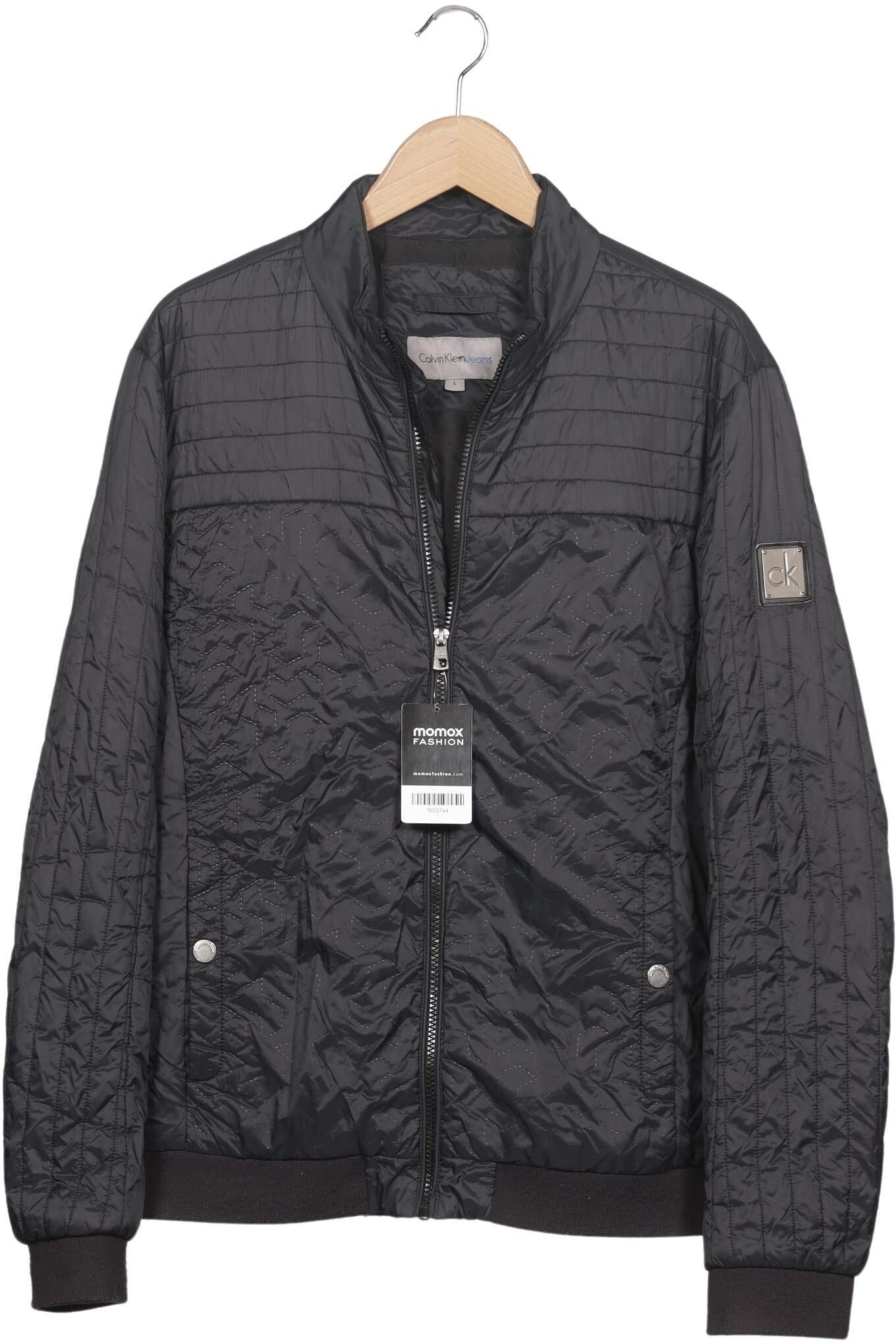 Calvin Klein Jeans Herren Jacke, Grau, Gr. L, Synthetik - Second Hand