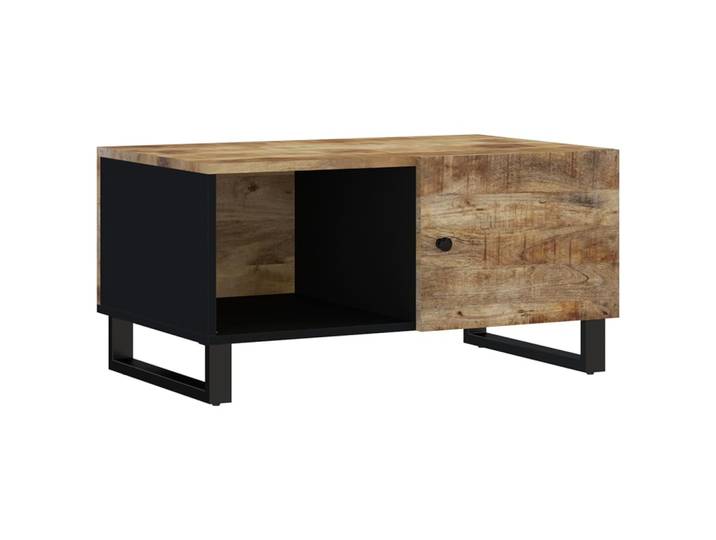 vidaXL Table basse 80x50x40 cm bois massif mangue & bois composite