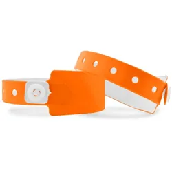CombiCraft Vinyl Einlassbänder Orange mit Druckverschluss - 100 Stück