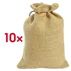 folia Jutesack 17x25 cm 10 Stück beige, 17x25 cm