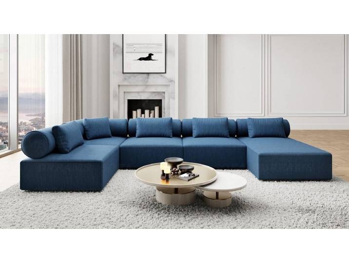 Couchlandschaft Laguardia U-Form in Stoff