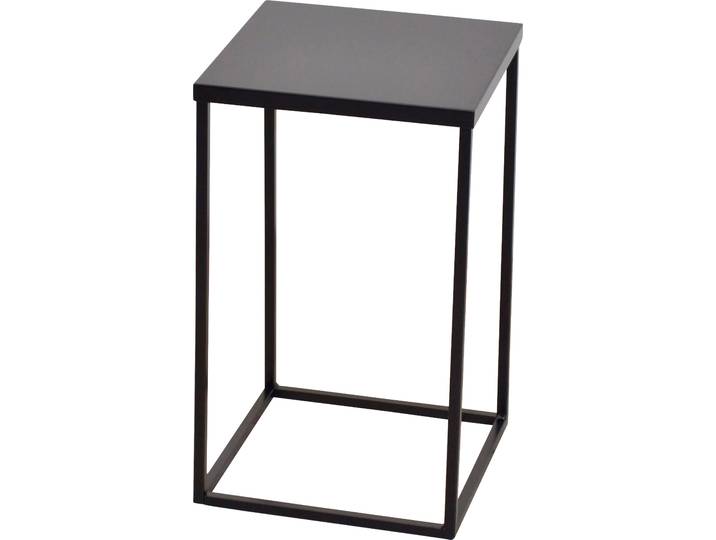 Beistelltisch INOSIGN, schwarz (schwarz, schwarz, schwarz, 50), B:30cm H:50cm T:30cm, Dezent im Design und hochwertig in der Verarbeitung sorgt der moderne Beistelltisch »« aus Metall für einen geschmackvollen Einrichtungsakzent. Ob du im Vintage Stil modern oder rustikal eingerichtet bist, dieser Tisch passt zu verschiedenen Wohnstilen. Seine moderne matte Oberflächenoptik ist vielseitig kombinierbar. Platzieren lässt sich das Kleinmöbel in allen Räumen, ob Arbeitszimmer, Essbereich, Flur oder Wohnzimmer. Hierbei kannst du den Tisch als Beistellmöbel zu Sessel oder Couch nutzen. Im Weiteren ist eine Nutzung als Ablage im Eingangsbereich oder als Stellplatz für eine Zimmerpflanze denkbar. Ausgestattet mit pflegeleichten Oberflächen kannst du ihn im Weiteren mühelos sauber halten. Gefertigt aus robustem Metall: der moderne Beistelltisch »« mit matten Oberflächen., Tische, Beistelltisch