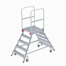Euroline Premium 516 Mobile Podesttreppe beidseitig 5 Stufen