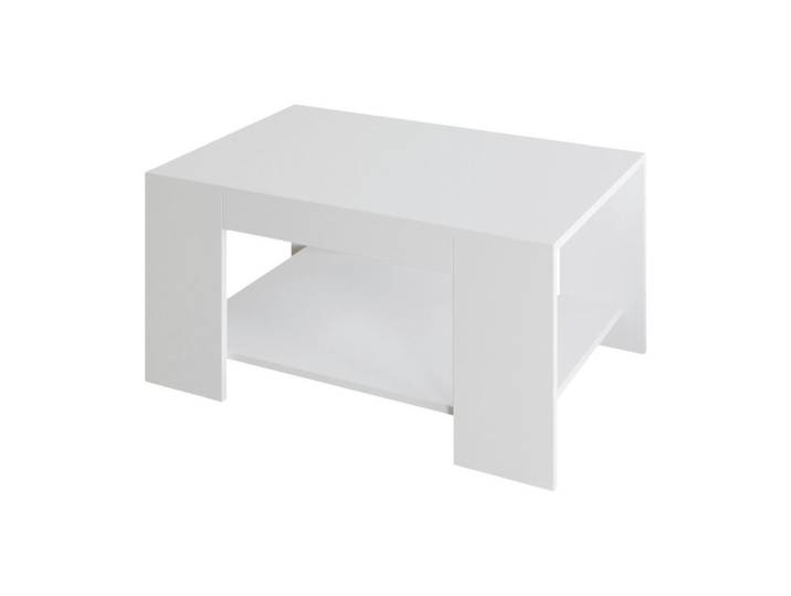 Livetastic Couchtisch, Weiss, Holzwerkstoff, Uni, 60x44x90 cm, einfacher Aufbau, Wohnzimmer, Wohnzimmertische, Couchtische