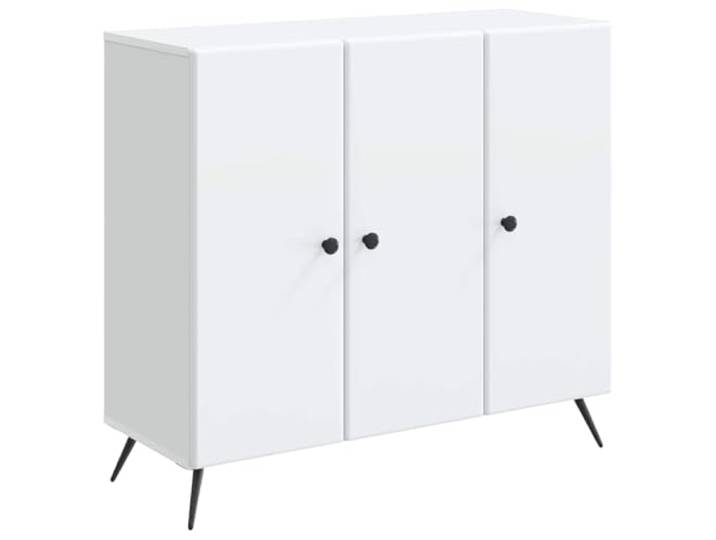 KKgypkn Sideboard Weiß 89 x 34,5 x 80 cm Holzwerkstoff Stauraum Schrank, Esszimmer Sideboard, Türen mit Diskretion, vielseitig nutzbar