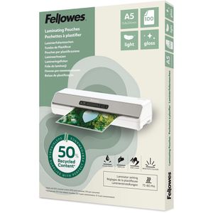 Fellowes Laminierfolien 100143440, DIN A5, 80 mic, glänzend, 100 Stück