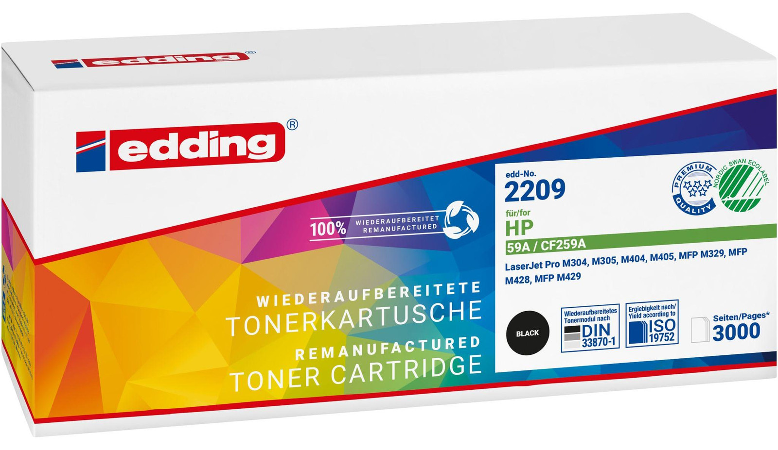Edding Toner 18-2209 compatibel met HP CF259A zwart