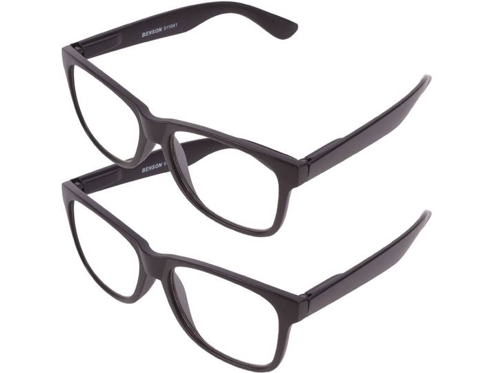 2er-Set Lesebrille, +1.00 dpt, schwarz