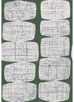 RoomMates Green & White Mid-Century Beads Peel and Stick Wallpaper