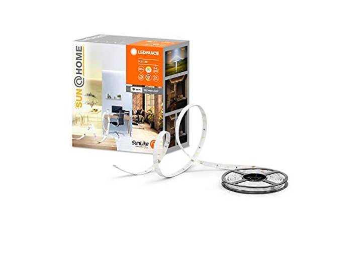 LEDVANCE SUN HOME LED Strip, weiß, 13.5W, 850 Lumen, Sonnenlicht bis Kaminfeuer (2200-5000K), 3m, Flex Strip mit Biorythmussteuerung, Wifi Technologie, steuerbar über App und Sprachassistenten