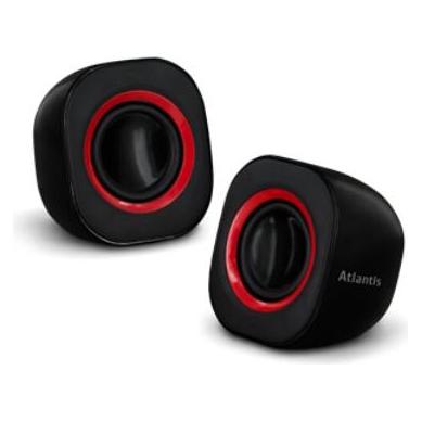 Atlantis Land SoundPower 410 1-Weg Schwarz, Rot Verkabelt 5 W (P003-C03-B)