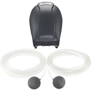Pontec Teichbelüfter PondoAir Set 450, 230 V, 450 l/h, 6 W, mit 2x 25 mm Luftsteinen, bis 2.200 Liter