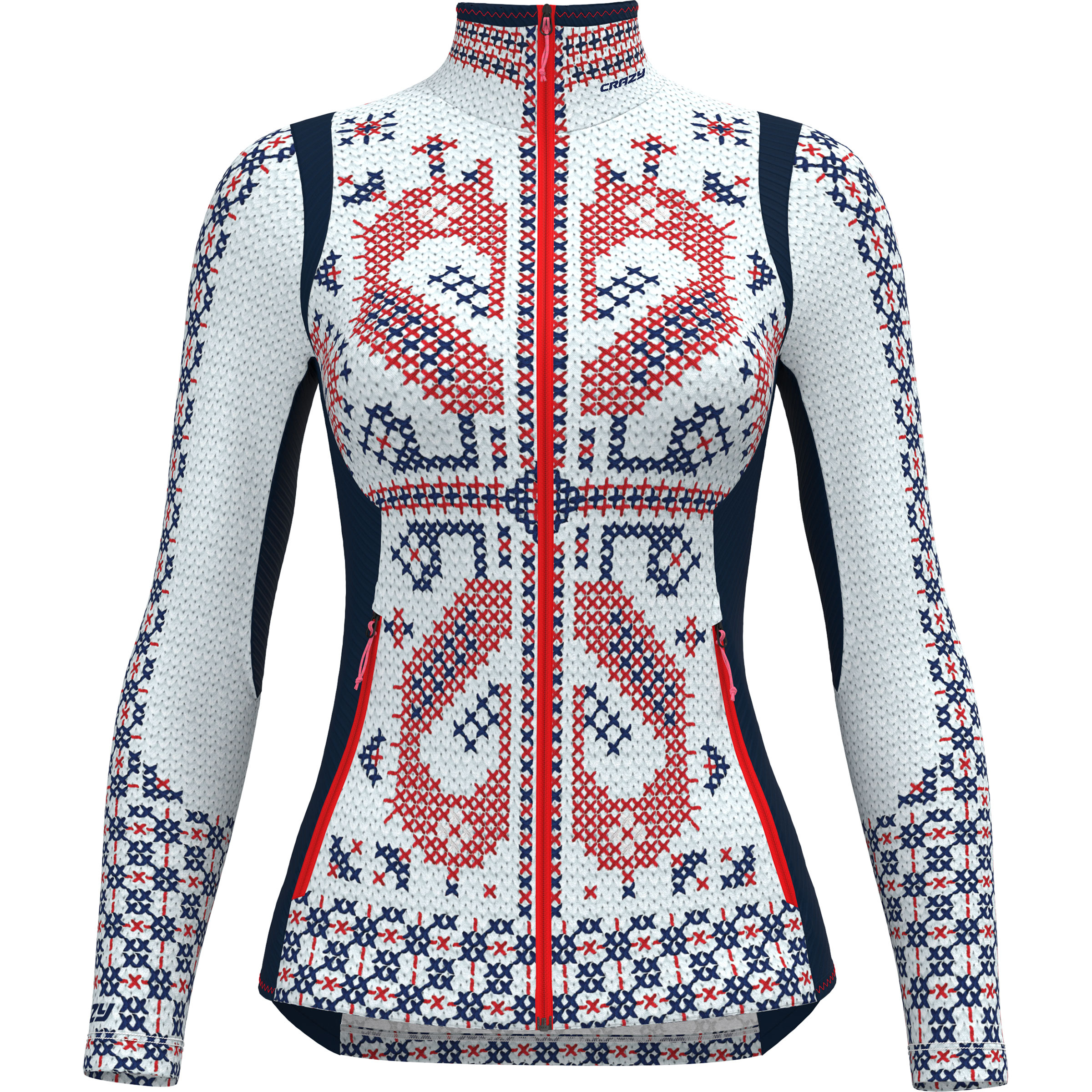 Crazy Wonder Magic Damen Fleecejacke weiss Größe S Trekking Elastisch