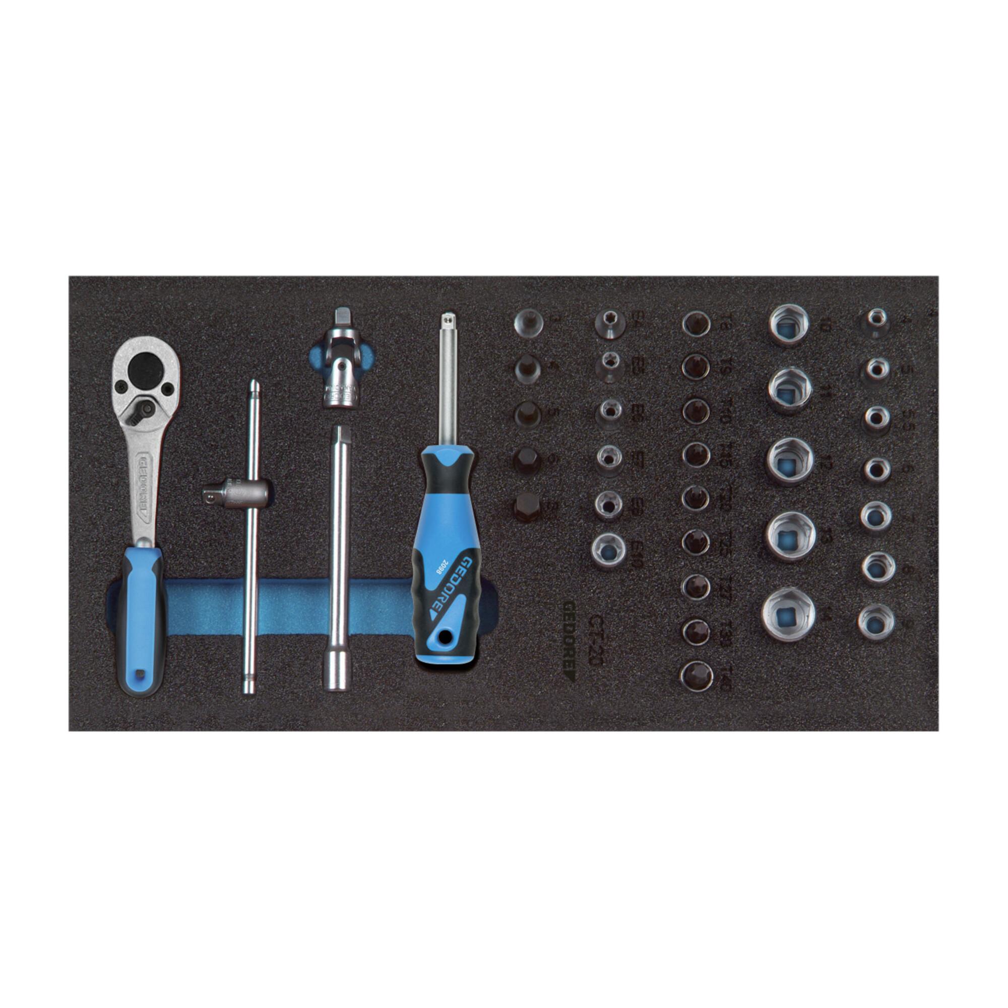 Gedore 1500 CT1-20 Steckschlüssel-Sortiment 1/4" in Check-Tool-Modul (2308967)