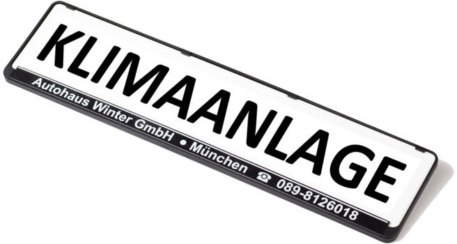 Panneau publicitaire Eichner pour amplificateur de plaque d'immatriculation Climatisation (9219-00155)
